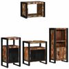 vidaXL Bathroom Furniture Set with Drawer 4 pcs Solid Reclaim Wood