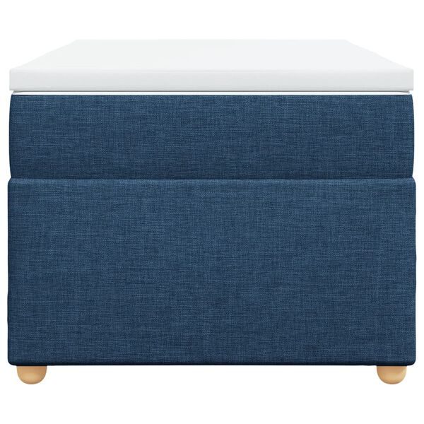 vidaXL Box Spring Bed with Mattress Blue 90x200 cm Fabric
