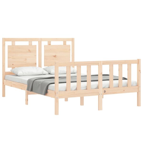 vidaXL Bed Frame without Mattress 140x200 cm Solid Wood Pine