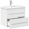 vidaXL Bathroom Sink Cabinet with Built-in Basin High Gloss White