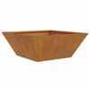vidaXL Garden Planter 5 pcs Rusty 40 x 40 x 15 cm Weathering Steel