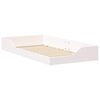 vidaXL Floor Bed Frame White 75 x 190 cm Solid pine wood