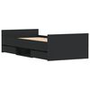 vidaXL Bed Frame without Mattress Black 90x200 cm