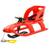 vidaXL Sledge with Seat and Wheel Red 102.5x40x23 cm Polypropylene