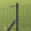 vidaXL Fence with Post Grey 1 x 10 m Steel and PVC
