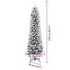 vidaXL Artificial Christmas Tree with 300 LEDs with Stand White 210 cm