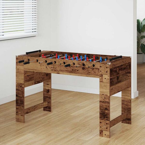 vidaXL Foosball Table Old Wood 125 x 60.5 x 80 cm Engineered Wood