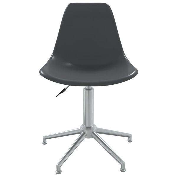 vidaXL Swivel Dining Chairs 4 pcs Light Grey PP