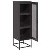 vidaXL Highboard Black 36x39x123 cm Cold-rolled Steel