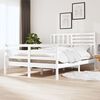 vidaXL Bed Frame without Mattress White Solid Wood 140x200 cm