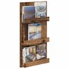 vidaXL Magazine Rack Old Wood 51 x 11 x 102 cm Engineered Wood