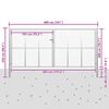 vidaXL Garden Gate Galvanised Steel 400x200 cm Silver