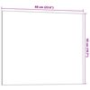 vidaXL Wall-mounted Magnetic Board Black 60x50 cm Tempered Glass