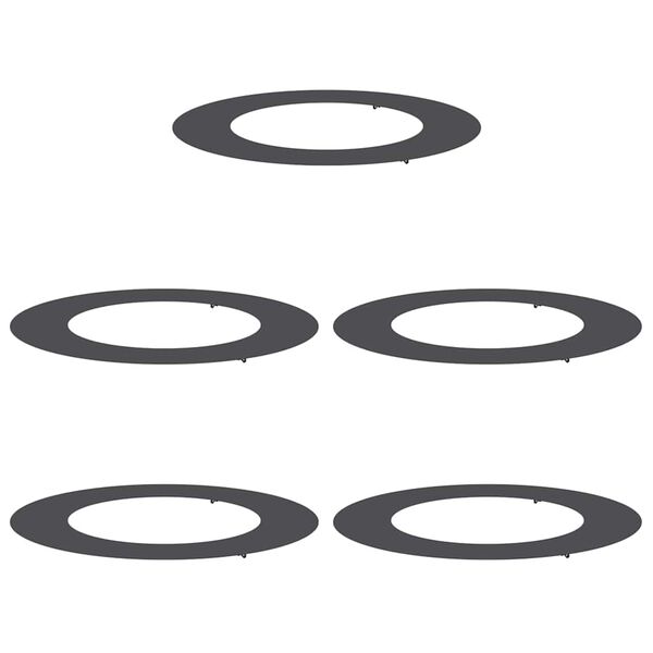 vidaXL suitable for Flat Tree Rings 5 pcs Black &Oslash;50 / 80 cm Steel