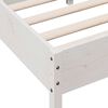 vidaXL Bed Frame without Mattress White 90x190 cm Single Solid Wood Pine