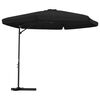 vidaXL Garden Parasol with Steel Pole 300 cm Black