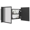 vidaXL LED Bathroom Mirror Cabinet Grey 90x12x45 cm Acrylic