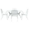 vidaXL Garden Dining Set 5 pcs White Aluminium