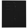 vidaXL Office Cabinet Black 90x40x102 cm Steel