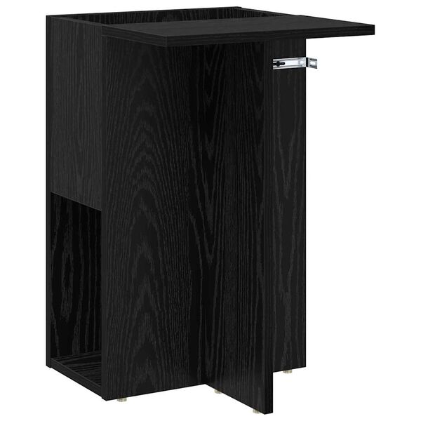 vidaXL End Table Black Oak 35 x 40 x 55 cm Engineered Wood