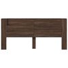 vidaXL Headboard Cabinet with LED Brown Oak 220x16.5x103.5 cm