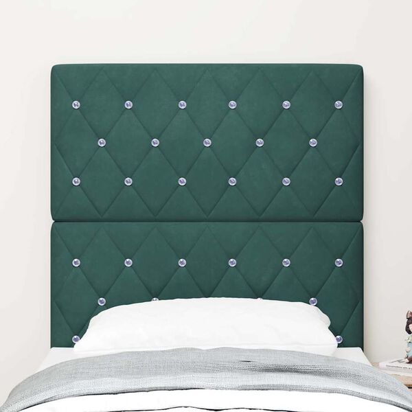 vidaXL Headboard with Headboard Dark Green 80 cm Faux Leather