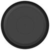 vidaXL Round Flower Tray 24 pcs Black &Oslash; 23.5 x 2.5 cm Plastic