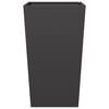 vidaXL Garden Planters Black 2 pcs 45x45x75 cm Steel