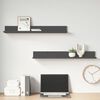 vidaXL Wall Shelves 2 pcs Grey 80x11x9 cm Solid Wood Pine