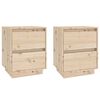vidaXL Bedside Cabinets 2 pcs 40x35x50 cm Solid Wood Pine