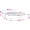 vidaXL Bed Frame without Mattress White 135x190cm Double Faux Leather