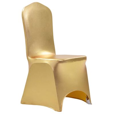 vidaXL 25 pcs Chair Covers Stretch Gold