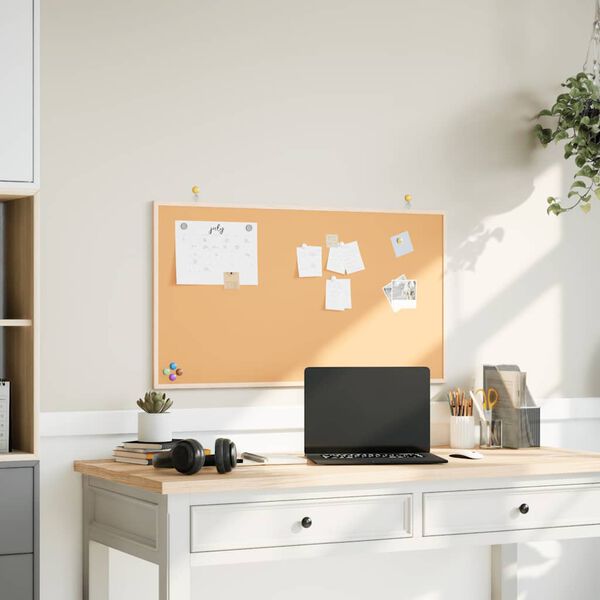 vidaXL Cork Board with Solid Pine Wood Frame 100x55 cm