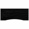 vidaXL Desk Black and Dark Brown 120 x 60 cm Solid Oak Wood