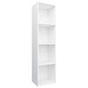 vidaXL Book Cabinet/TV Cabinet White 36x30x143 cm Engineered Wood