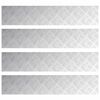 vidaXL Stair Tread 4 pcs 100 x 20 cm Silver Aluminium Rectangular