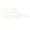 vidaXL Bed Frame without Mattress White 200x200 cm Solid Wood Pine