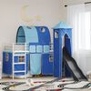 vidaXL Kids'Loft Bed Frame White and Blue 99.5 x 190 cm Metal
