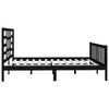 vidaXL Bed Frame without Mattress Black 180x200 cm Super King Solid Wood