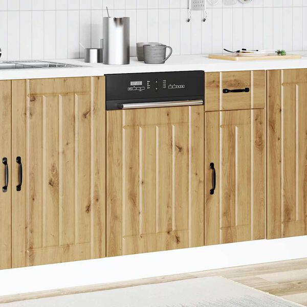 vidaXL Dishwasher Panel Lucca Artisan Oak Engineered Wood