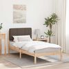 vidaXL Bed Frame with Upholstered Headboard Taupe 100 x 200 cm