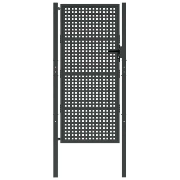 vidaXL Garden Gate Anthracite 100x200 cm Steel