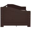vidaXL 3-Seater Day Bed without Mattress Dark Brown Solid Pinewood 90x200cm