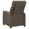 vidaXL Wing Back Massage Reclining Chair Grey Faux Leather