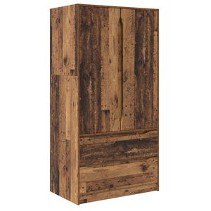 vidaXL Wardrobe with Door Old Wood 79.5 x 49 x 156 cm Engineered Wood