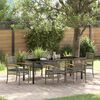 vidaXL Garden Dining Set 7 pcs Grey Poly Rattan