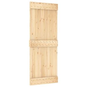 vidaXL Sliding Door NARVIK Natural and Black 80 x 210 cm (152.5 cm)