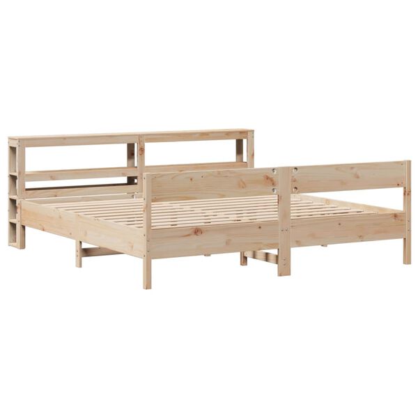 vidaXL Bed Frame without Mattress 180x200 cm Super King Solid Wood Pine
