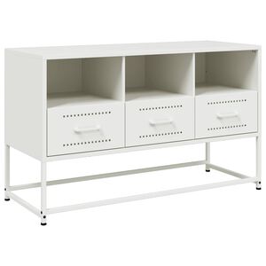 vidaXL TV Cabinet White 100,5x39x60,5 cm Steel
