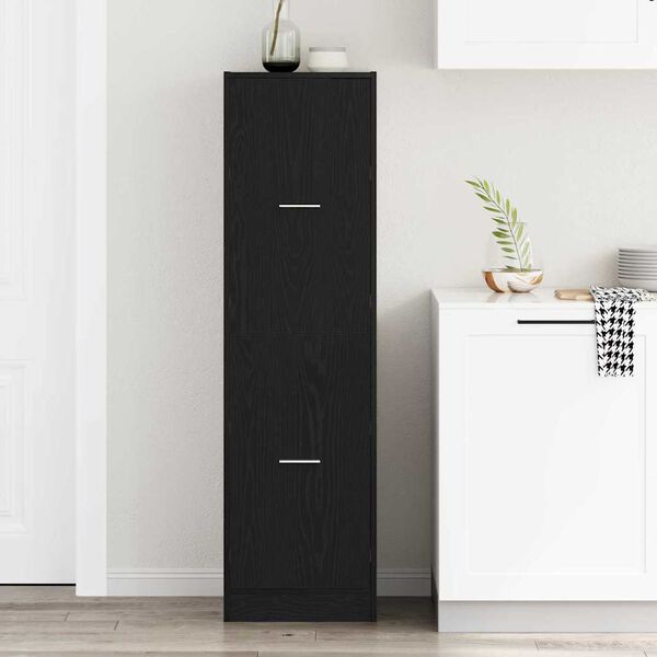 vidaXL Apothecary Cabinet Black oak 40 x 41 x 144.5 cm Engineered wood